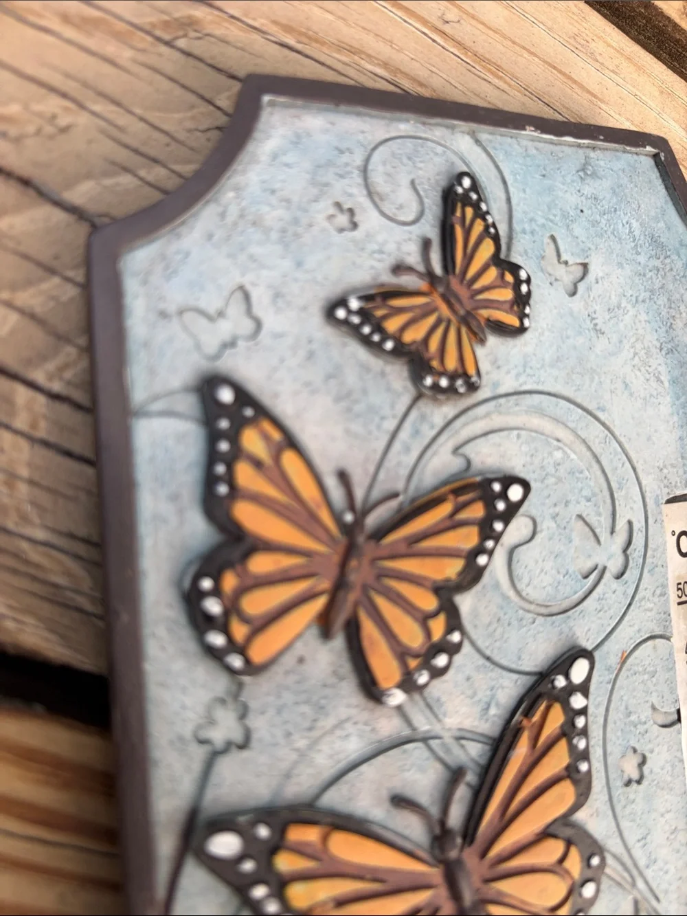 Butterfly Wall Thermometer - Orange Monarch Design